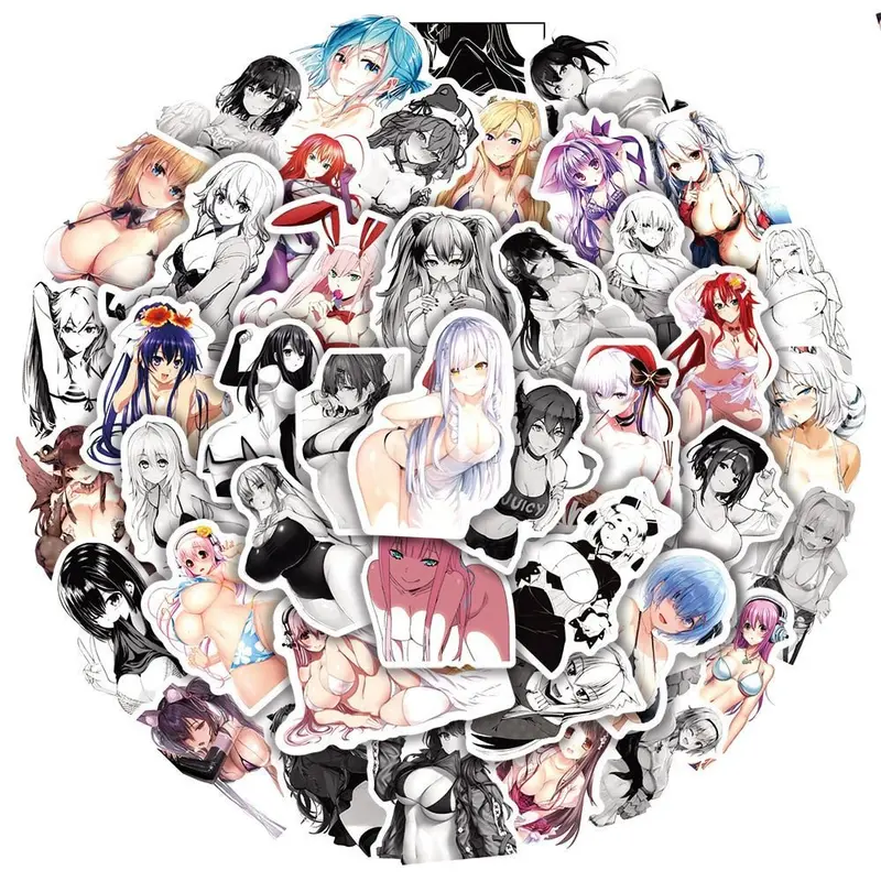 Mixed Beauty Hentai Characters Stickers