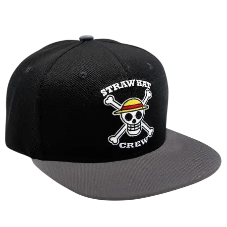One Piece Casquette snapback- Noir & Gris - Skull