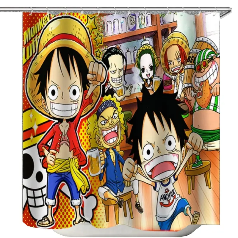 One Piece Duschdraperi Monkey D. Luffy