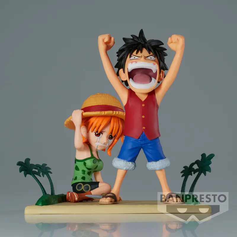 One Piece - Figurine Luffy & Nami - World Collectable Figure Log Stories