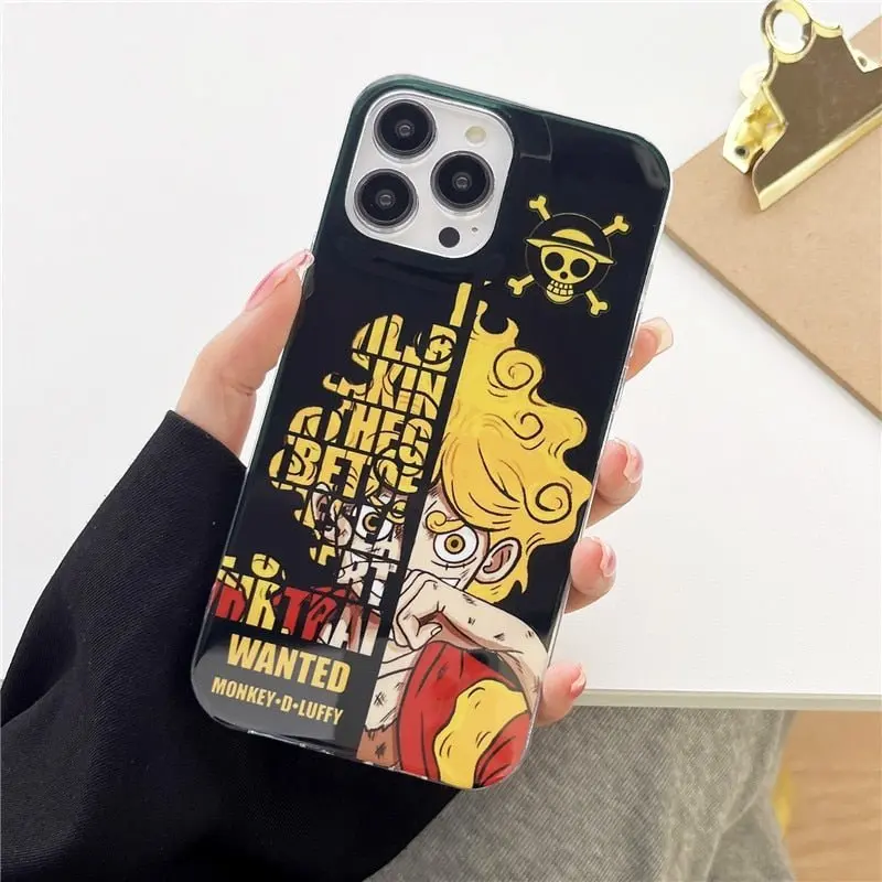 One Piece Luffy Sun Gold Phone Case