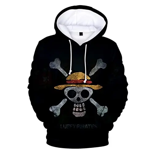 One Piece Mugiwara Flag Graffiti Emblem Hoodie Style 2