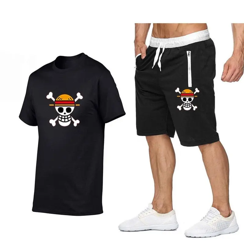 One Piece Mugiwara Symbol Short Sleeves+Pants Clothes