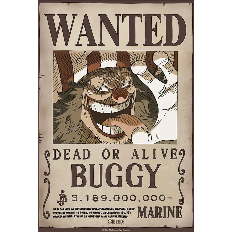 One Piece - Poster - Wanted Baggy le Clown
