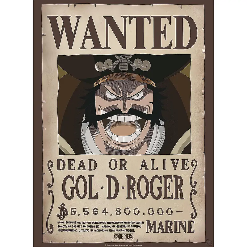One Piece - Poster - Wanted Gol D. Roger