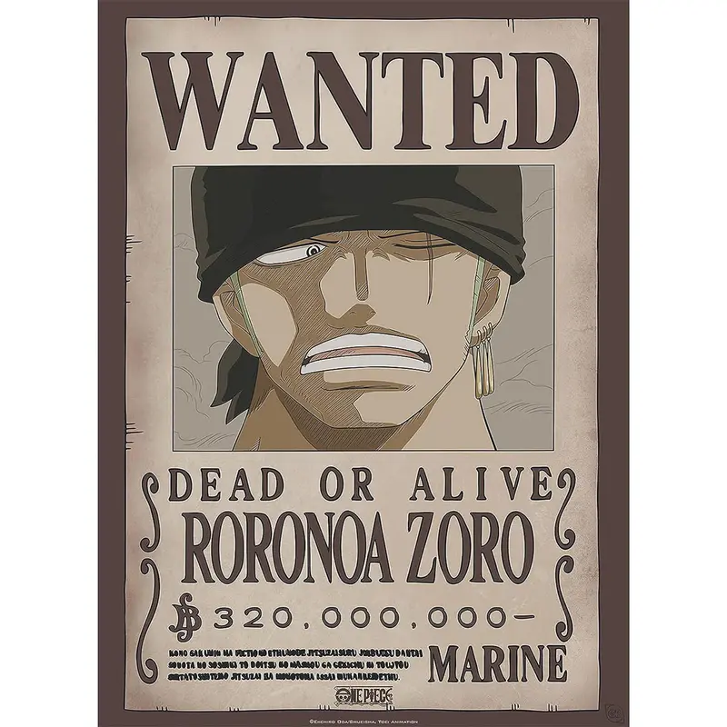 One Piece - Poster - Wanted Zoro