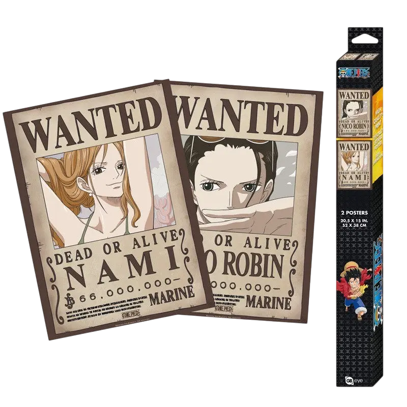 One Piece Set 2 Posters Chibi 52x38 - Nami & Robin