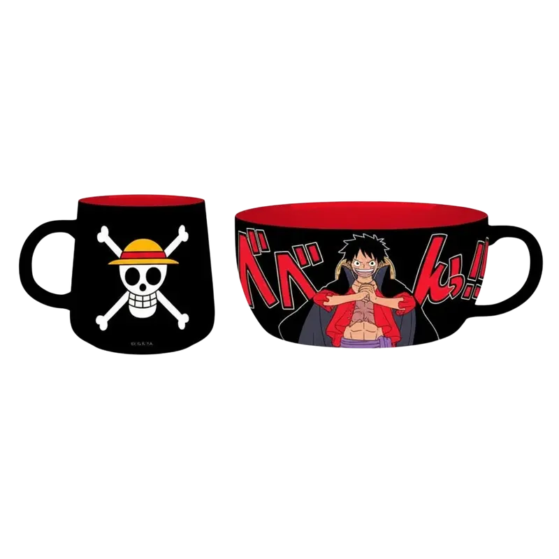One Piece Set Petit Déjeuner Mug + Bol - Luffy
