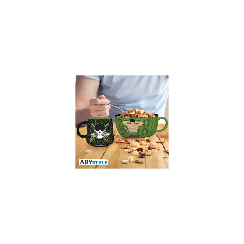 One Piece - Set Petit Déjeuner Mug + Bol - Zoro