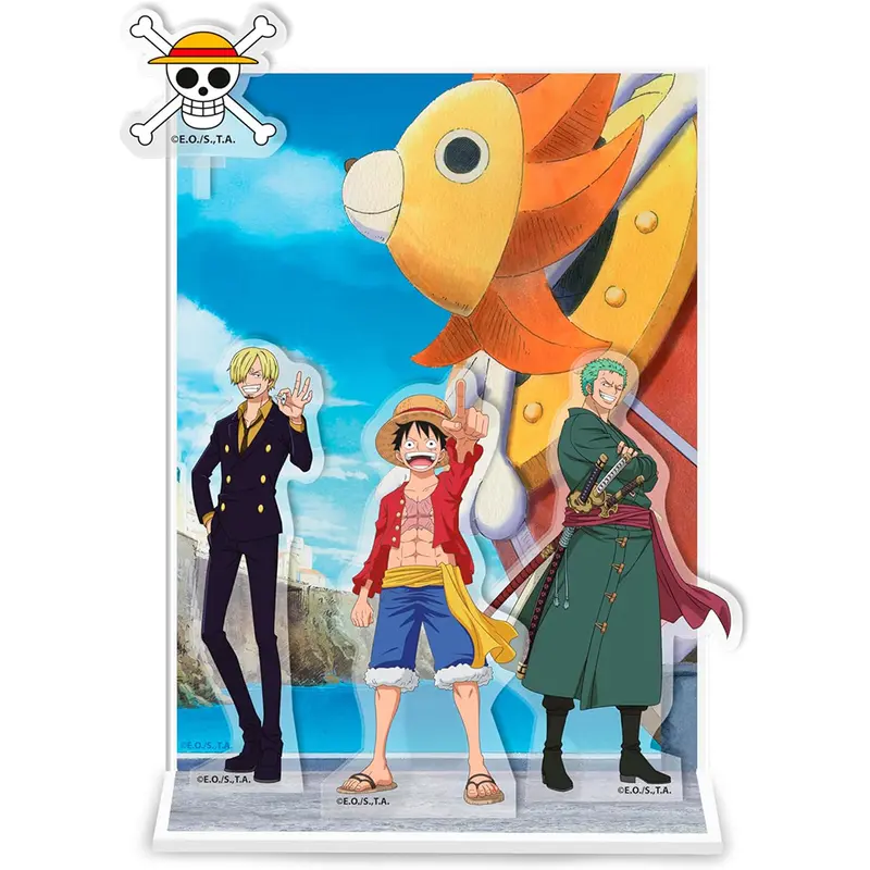 One Piece - Stand Acrylique Diorama - Luffy, Zoro & Sanji