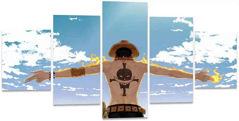 One Piece Tavla (5-Delar) Portgas D. Ace
