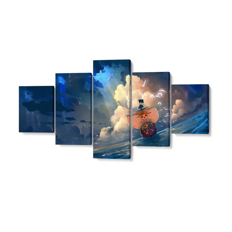 One Piece Tavla (5-Delar) Thousand Sunny