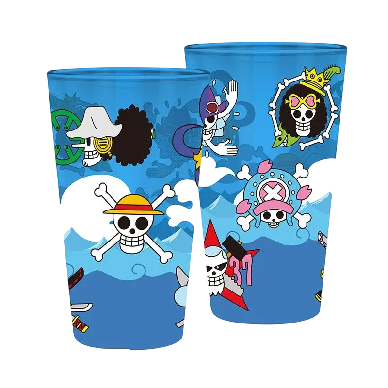 One Piece Verre XXL - 400 ml - Skulls - boîte