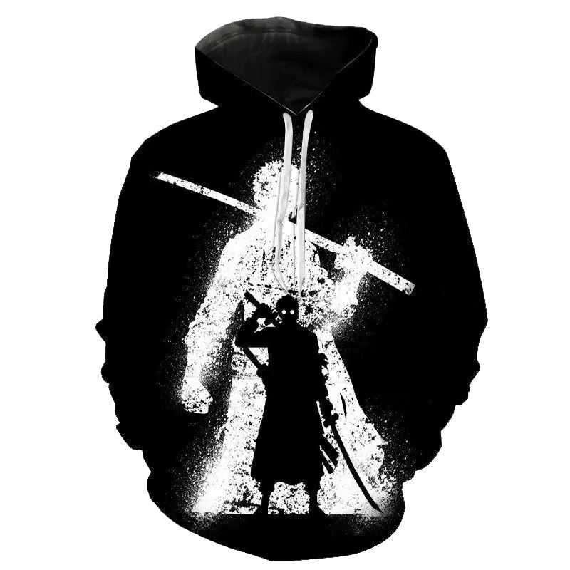 One Piece Zoro Special Black White 3D Hoodie