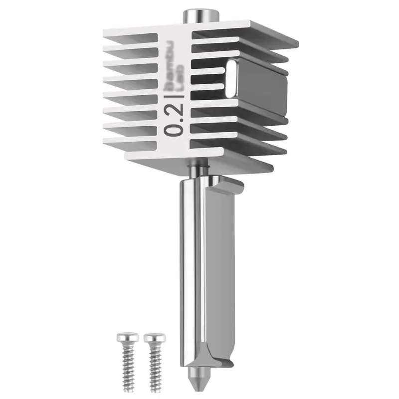 Original Bamboo Lab A1/A1mini Hotend 0.2mm High Temp&Fast Speed Buse en Acier Inoxydable +Bloc Chauffant Structure Intégrée Compatible with Bambu Lab A1&A1 Mini Imprimante 3D