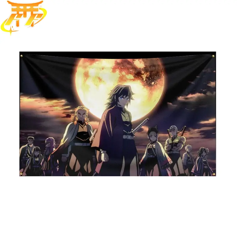 Pillars "Under the Bloody Moon" Flag - Demon Slayer