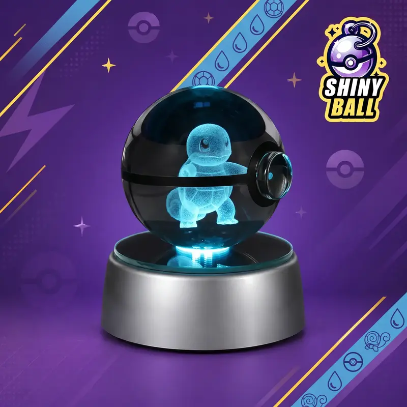Pokéball LED Cristal Carapuce Pokémon