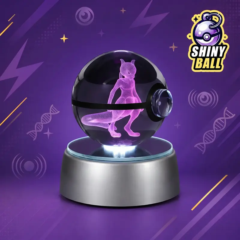 Pokéball LED Cristal Mewtwo Pokémon
