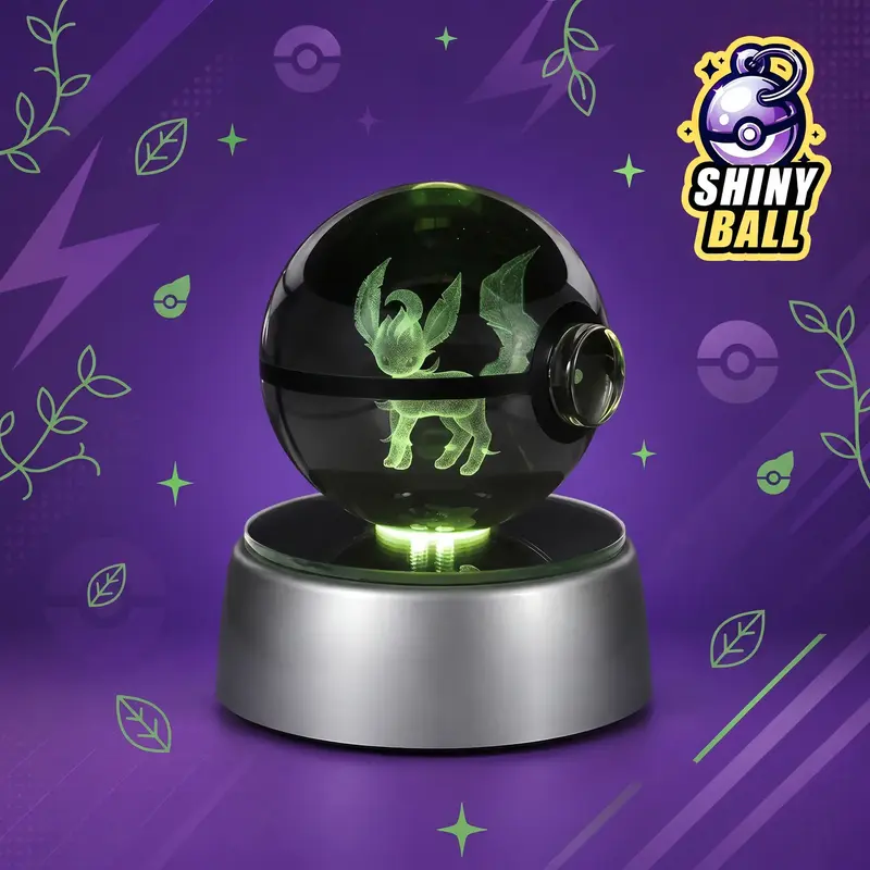 Pokéball LED Cristal Phyllali Pokémon