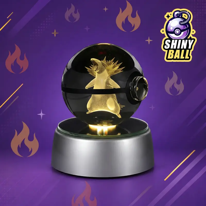 Pokéball LED Cristal Typhlosion Pokémon