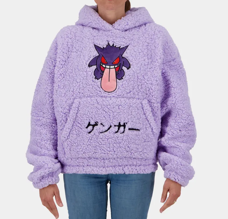POKEMON - Ectoplasme - Pull à Capuche Teddy pour Femme (S)