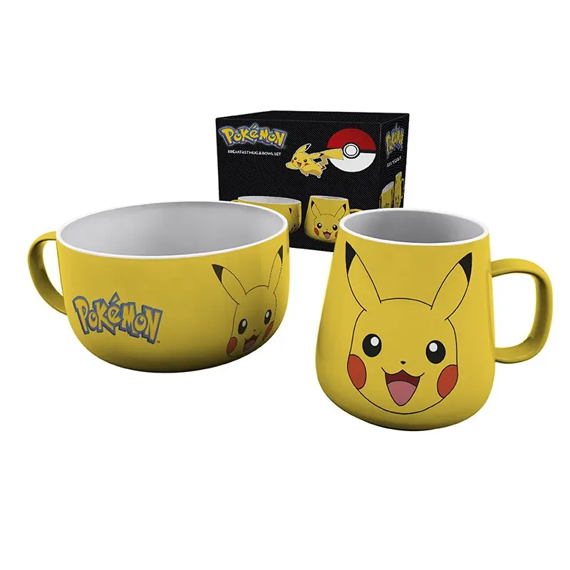 Pokemon Set Petit Déjeuner Mug + Bol - Pikachu