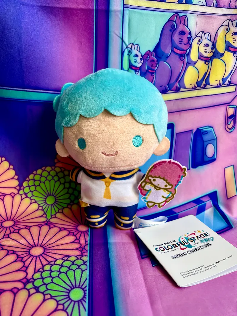Porte-clés En Peluche - Project Sekai Colorful Stage ft. Hatsune Miku x Sanrio - Little Twin Stars x Len - Sega - 15cm