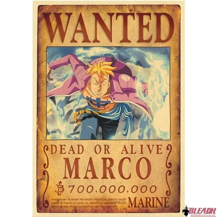 Poster Wanted One Piece Marco le Phoenix