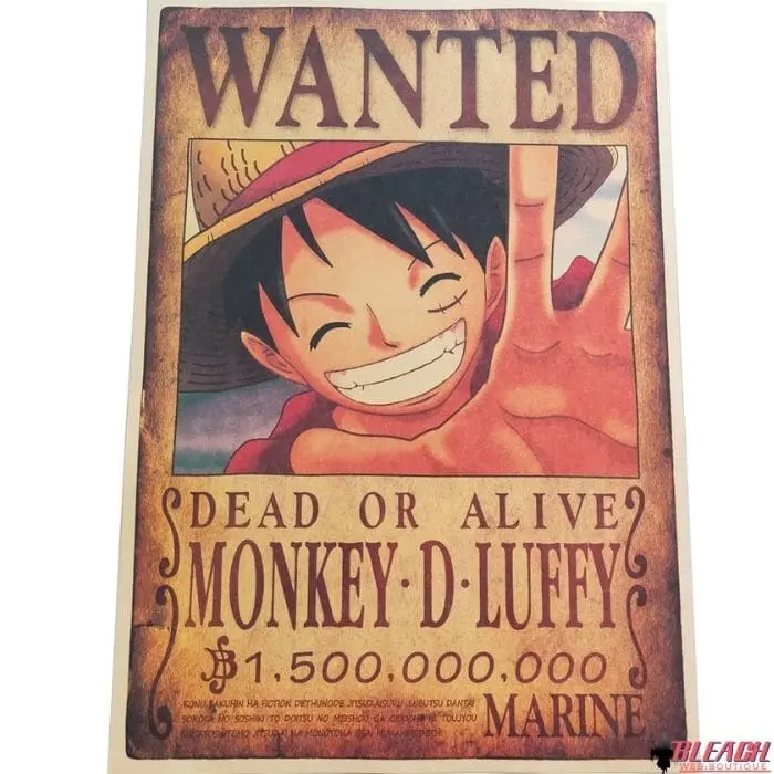 Poster Wanted One Piece Monkey D. Luffy