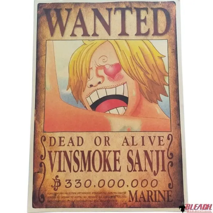 Poster Wanted One Piece Sanji Vinsmoke