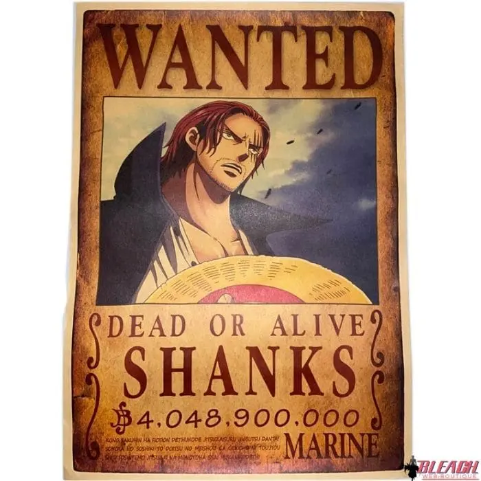 Poster Wanted One Piece Shanks Le Roux