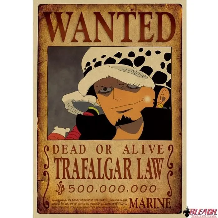 Poster Wanted One Piece Trafalgar Law