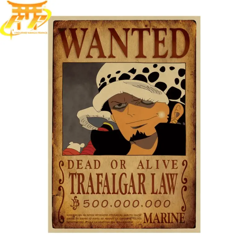 Poster Wanted Trafalgar D. Law - One Piece