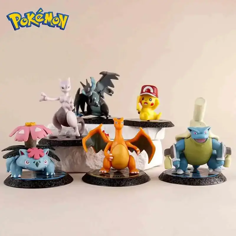 Set de 6 Mini Figurines Pikachu & Évolutions Légendaires