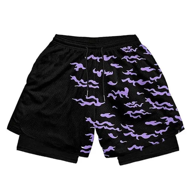Short de sport homme Naruto 2-en-1