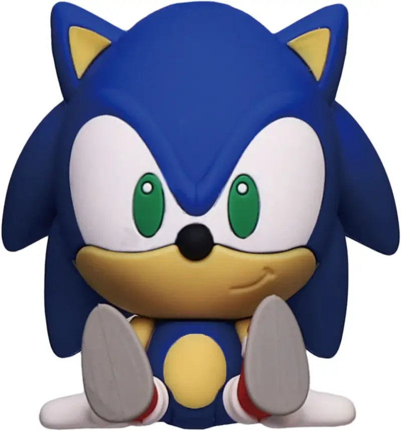 SONIC - Sonic assis - Aimant à collectionner en mousse 3D