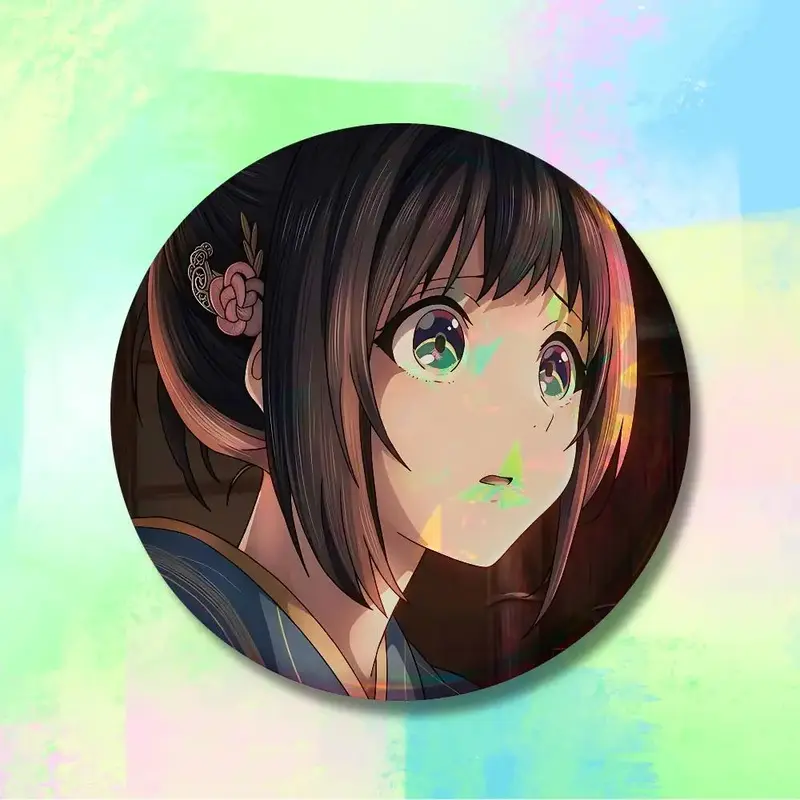 Sparks of Tomorrow Inako Momokawa Luminous Gaze Button Pin