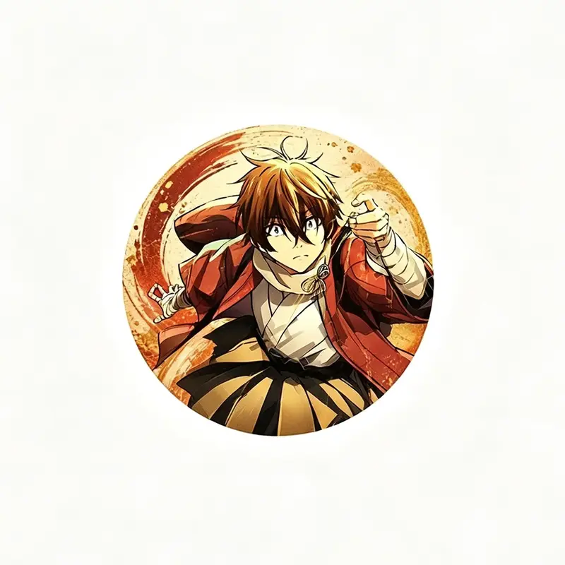 Sparks of Tomorrow Kihachi Sakamoto Button Pin