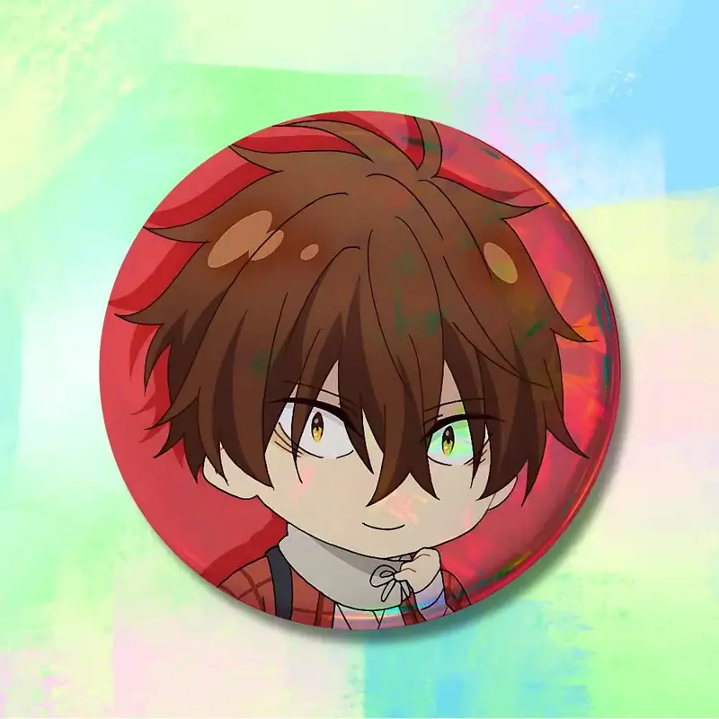 Sparks of Tomorrow Kihachi Sakamoto Crimson Spark Chibi Button Pin