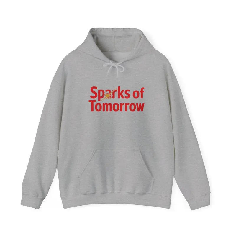 Sparks of Tomorrow Logo Gray Hoodie