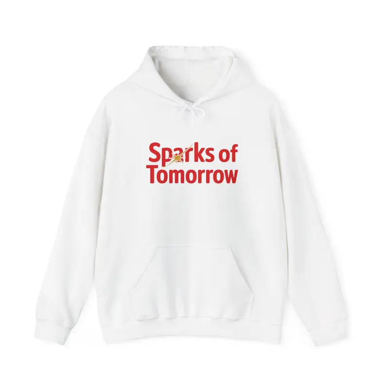 Sparks of Tomorrow Logo White hoodie