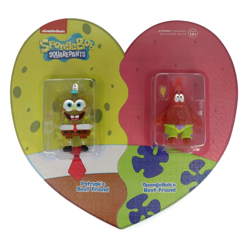 SpongeBob SquarePants SpongeBob And Patrick BFF 2-Pack (Glitter) - ReAction Figures