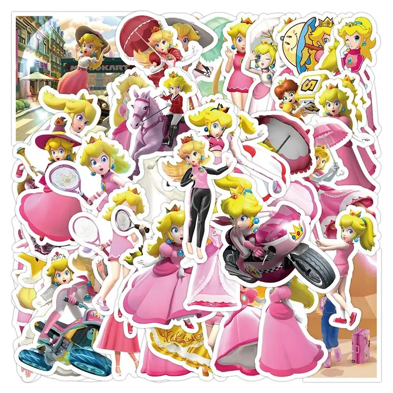 Super Mario Klistermärken Peach