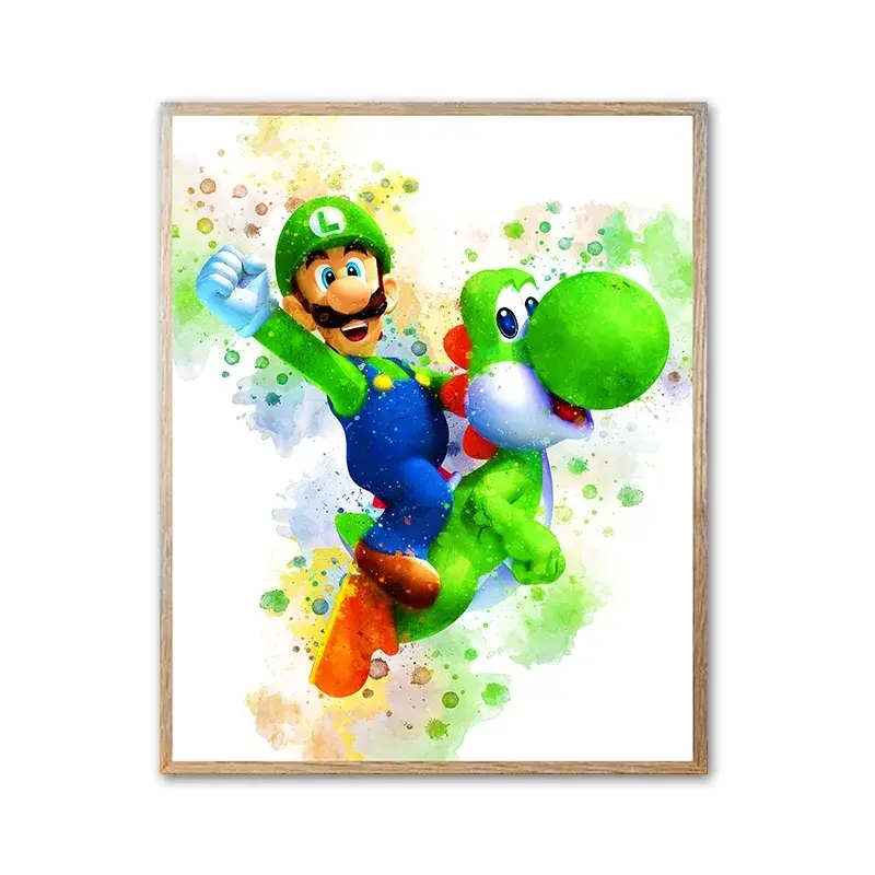 Super Mario Poster Luigi X Yoshi