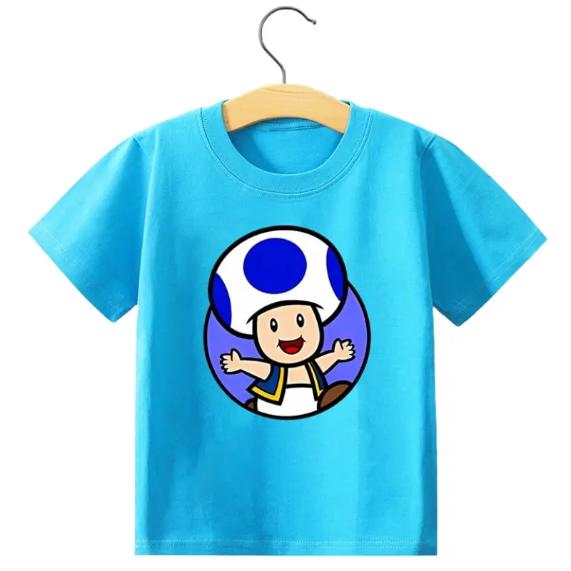 Super Mario T-Shirt Barn Blå Toad