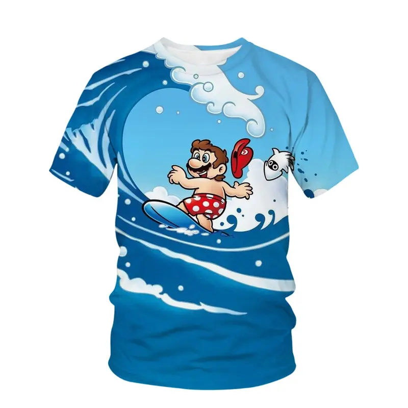 Super Mario T-Shirt Surfing