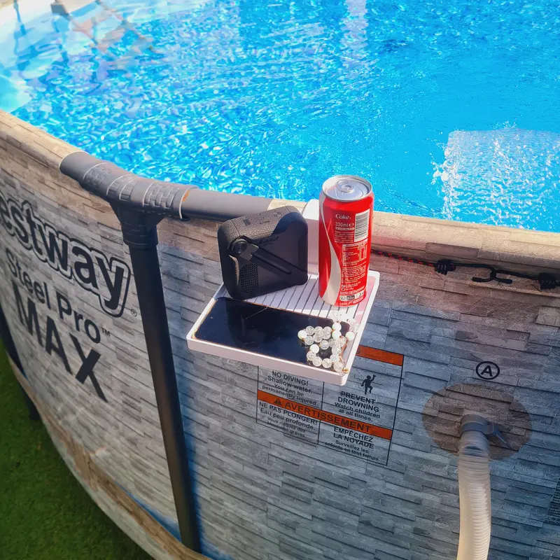 Support Piscine 3D – Plateau Flottant Boisson & Smartphone
