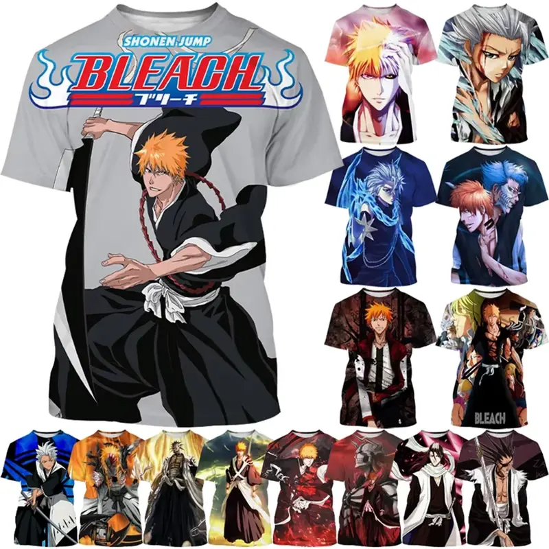 T-shirt anime imprimé 3D manches courtes