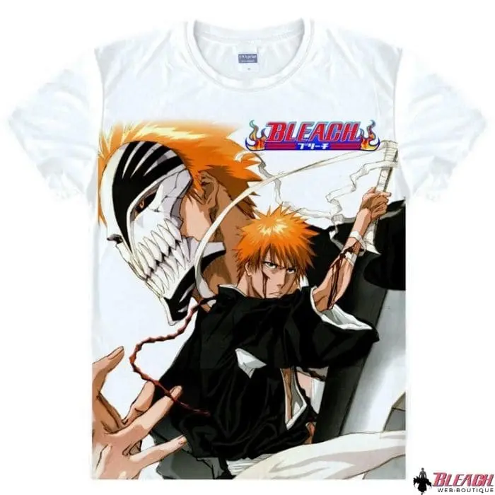 T-Shirt Bleach à imprimé Ichigo avec Hollow