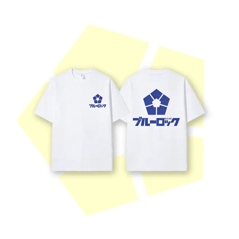 T-Shirt Blue Lock - Logo Katakana Coton Unisexe